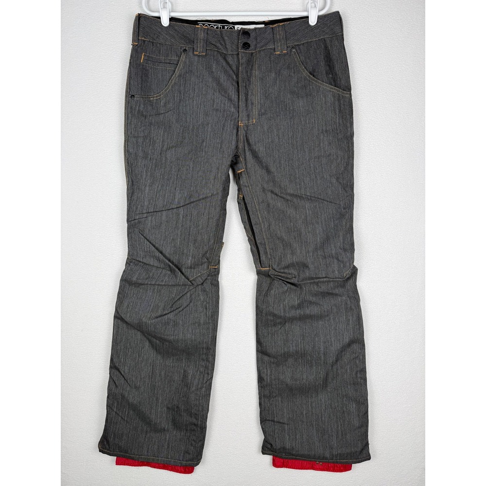 Aperture Snowboard Pants Mens M Denim Slim Fit Waterproof Technical Insulated